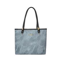 Luxury Spring/Summer 2026 Women's Fashionable Large Capacity Tote Bag - Versatile Single Shoulder Commuting Bag mėlyna