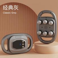 Six Head Fascia Gun Wireless Massager with LCD Display for Muscle Relaxation Full Body Legs Waist Back Professional Electric Massage Type c charge brown