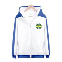 3D spausdintas Anime Kapitonas Tsubasa Ozora Tsubasa Kojiro Hyuga Kostiumas Unisex Džemperis su Užtrauktuku ir Gobtuvu Futbolo Marškinėliai Uniforma 5XL white