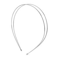 Gifts Alloy Double Root Hair Bands Silver Waterproof Retro Gold Head Hoop DIY Headdress Metal Hair Hoop Daily white