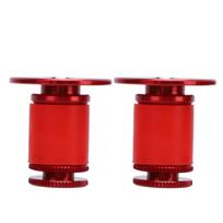 2PCS Bike Handlebar Plugs Aluminum Alloy Silicone Expanding Locking Bar End Caps Replacement for red