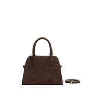 Suede cowhide new leather large-capacity women's tote bag, versatile hand bag to work commuter women's handbag bag black