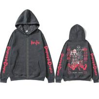 Anime Dorohedoro Kaiman Grafinis Užtraukiamas Džemperis Vyrams Moterims Gotikinis Manga Roko Užtraukiamas Švarkas Vyriškas Hip Hop Oversized Užtraukiamas Džemperis M black