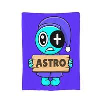 Dandys World Astro Blanket Fleece Summer Air Conditioning  Portable Soft Throw Blanket for Bed Travel Rug Piece 30x40in blue