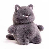 Balta katė pliušinis žaislas kūrybinga lėlė dovana skudurinė lėlė draskyklė dovana 40cm gray