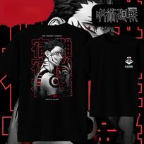 Anime JUJUTSU KAISEN Cartoon Cotton T-shirt 2026 Summer Men's and Women's Fashion Casual Short Sleeved T-shirt Streetwear Unisex XXL gray
