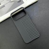 Carbon Fiber Pattern Chessboard Style Phone Case for For Iphone 17 Pro Max 16 1 14 13 Contrast Clash Color Ultra Thin Bumper Cover iPhone 13 Pro gray