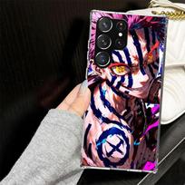 Akaza Demon Slayers dėklas Samsung Galaxy S25 S24 S23 S22 Ultra minkštas telefono dėklas S25 Edge S21 Plus S20 FE S10 + Juodas dėklas Samsung S24 Ultra white