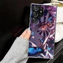 Akaza Demon Slayers dėklas Samsung Galaxy S25 S24 S23 S22 Ultra minkštas telefono dėklas S25 Edge S21 Plus S20 FE S10 + Juodas dėklas Samsung S20 Ultra gray