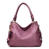 Krepšiai su viršutine rankena moterims Odinės rankinės Dizaineris Moterims Messenger Crossbody Pečių krepšiai Retro Tote violetinė