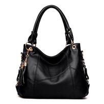Krepšiai su viršutine rankena moterims Odinės rankinės Dizaineris Moterims Messenger Crossbody Pečių krepšiai Retro Tote black