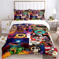 Coco Miguel Pattern Duvet Cover Set HD Comforter Cover for Kids Bedding Sets Bedclothes Bedroom Decor Baby 120x150cm gray