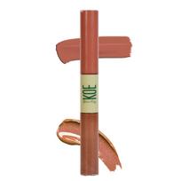 Koe Beauty Double Dip | Espresso & Caramel | Deep Bold Brown Matte Lipstick (2ml) Plus Rich Golden Glaze Buttery Finish Lip Topper (2ml) | Perfec brown
