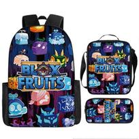 Blox Fruits Vaikų mokyklinis kuprinės rinkinys Didelės talpos Oksfordo audinio kuprinė su per petį nešiojama rankine ir pieštukų dėklu 3-4 klasėms 17 Backpack