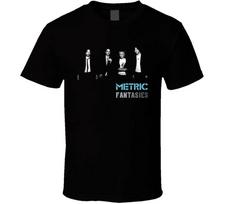Metric Pop Music Band T Shirt L gray