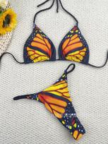 Naujas maudymosi kostiumas pintas bikini drugelio skeltas maudymosi kostiumas seksualus stringas originalus bikini L