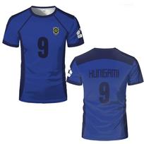 Anime ISAGI Greitai džiūstantys kvėpuojantys vyriški marškinėliai 3D spaudiniai Sportiniai Cosplay Harajuku Futbolo komandos treniruočių trumparankoviai Tėvų ir vaikų 3XL blue