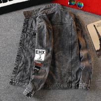 Spring and Autumn Denim Jacket Men's New Korean Version of Trendy Casual Jacket XL gray