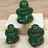 9Dzine Green Jade Crystal Shivling 0-50 Gm | Natural Stone Shiva Lingam for Home Temple & Puja Room Decor | Ideal for Maha Shivratri Pooja, Spiri white