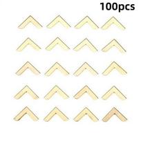 100PCS Metal Menu Corner Protectors Anti-Bend Edge Guards for Photo Albums Scrapbooks Journals Home DIY Projects A1