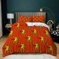 Frog Duvet Cover Set,Cartoon Frog Comfortable Duvet Quilt Cover Pillowcase Bedding Set Children Bedroom Decoration Home Textile 70x133cm gray