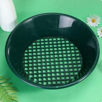 Shallow Mesh Sifting Basin Glossy Finish Round Soil Sieve Large 34 Cm Size Garden Sifter for blue