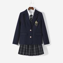 Japanese JK High School Uniform Suit Jacket with Badge S white