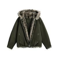 Unisex Winter Hooded Cotton Puffer Jacket Thick Warm Oversized Parka Men Women Streetwear Casual Outdoor XXL gray