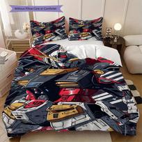 Gundam Soft and Comfortable Duvet Cover, Children's Bedding Set Gift, Extra Large Size, Various Sizes Available LXR103 EU Single 135*200cm/53x79in 3pcs