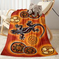 Australian Aboriginal Style 102 Blanket Comfortable Great for Bedding Couch Picnics Four Seasons Multipurpose Warmthful Decor 80cmx120cm