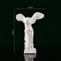For Victory Goddess Desktop Resin Sculpture Winged Statue Ornament for Encouragement and Inspiration with Detailed Winged Design white