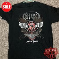 New REO Speedwagon and Styx 2009 Tour Gift For Fans Unisex S-5XL Shirt Unisex T-Shirt XL įvairiaspalvis