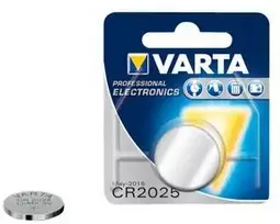 VARTA elektroninė ličio baterija 3 V, 170 mAh, CR2025 Ø20 mm, aukštis 2,5 mm