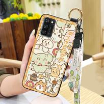 Cute Ring Phone Case For Blackview A100 Anti-knock Wristband Protective Kickstand Cartoon Silicone Fashion Design Blackview A100 white