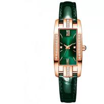 High Quality Classic Retro Women Belt Quartz Square Green Quartz Watch Student Women Wear Clock Luxury Style black