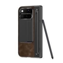 For Google Pixel 11 Pro Fold Pixel 10 Pro Fold 9Pro 5G Leather Case With Pen Slot With Hinge Protection Bracket Shockproof Cover Google Pixel 9 Pro Fold