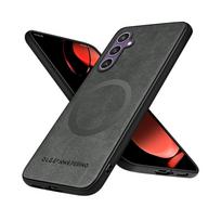 Leather Phone Cases For Samsung A56 A36 A26 A16 A55 A35 A25 A15 A54 A34 A14 A53 A52S Shockproof Magnetic Protection Cover A52-A52 5G-A52S 5G black