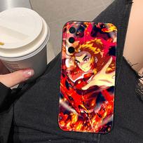 Anime Demons Slayers Tanjiro Phone Case For OPPO F31 A5X A6X A5 A6 A17 A16 A38 A53 A54 A55 A57 A58 A60 A74 A78 A92 A93 A94 Cover OPPOA74(A54)5G red