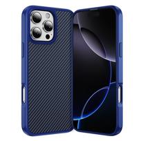 Carbon Fiber Texture Matte Bumper Case For iPhone 17 Air 16 16E 15 14 13 Plus Pro Max Slim Military Protection Hard Back Cover iPhone17 Pro black
