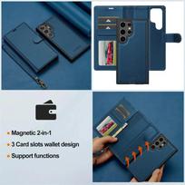 LC.imeeke Magnetinis odinis piniginės tipo dėklas telefonui Samsung Galaxy S26 Ultra S25 FE S24 Plus S23 S22 A56 A36 A16 A17 su dirželiu (Samsung S25 Ultra)
