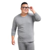 Žieminiai vyriški 7XL šilti šiluminiai apatiniai vyriški laisvi elastingi vienspalviai viršutinių ir kelnių rinkinys 5XL gray