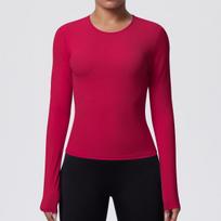 Cross-Border Slim-Fit Long Sleeve Yoga & Fitness Top for Women Extra Large brown