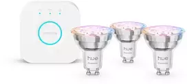 Rinkinys Philips HUE E WCA 345 GU10 | 4.7 W | 16 milijonų spalvų (3vnt. + šakotuvas)