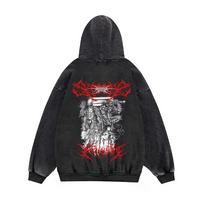 Spring Autumn Berserk Anime Kids Hoodies Boys Girl Gothic Manga Hooded Pullover Casual Sweatshirts Vintage Streetwear Girl's Clothing 120 black