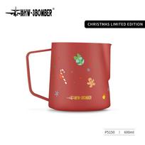MHW-3BOMBER Smulkus pieno plakimo ąsotėlis 600ml Espresso Latte Art Barista Garų ąsotėlis Pieno ąsotėlis Puodelis Kalėdinė dovana Kavos aksesuarai 600ml brown