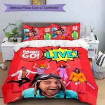 3pcs Danny Go pattern bedding set duvet cover set includes duvet cover &pillowcases, perfect all season bedroom decoration & gift 140cmx210cm