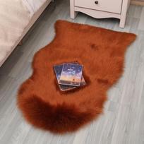 Nordic Style Faux Wool Sofa Cushion & Sheepskin Rug for Living Room & Bedroom Bay Window. 60x110cm