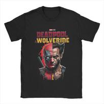 Summer Deadpool & Wolverine Men Women T Shirts Outfits Vintage Tees T-Shirt Pure Cotton New Arrival Clothes 4XL brown