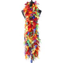 DIY Multicolored Turkey Feathers Boa Fluffy Ribbon for Clothing Dress Accessories 2M Long 90g Scarf Wedding Party Decorations Crafts 90g red