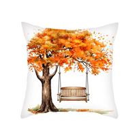 Nauja Helovino dekoratyvinė pagalvė su moliūgų raštu, pagalvės užvalkalas, pagalvė svetainei, miegamajam, sofai, lova šalia lovos 45*45cm orange